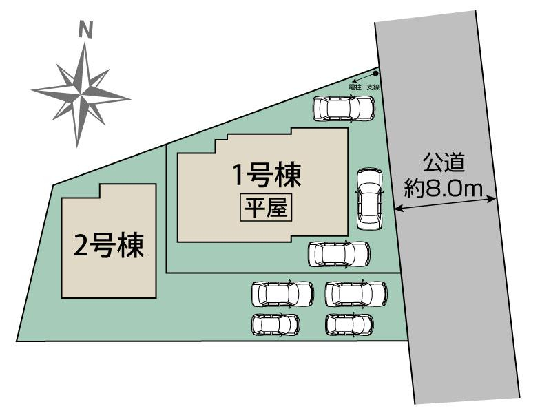 ブルーミングガーデン菊川市潮海寺２棟の見取り図