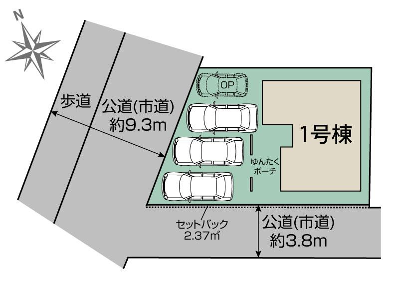 ブルーミングガーデン沖縄市泡瀬６丁目１棟の見取り図