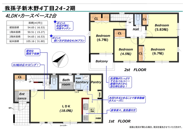 リナージュ我孫子新木野４丁目　第２期の見取り図