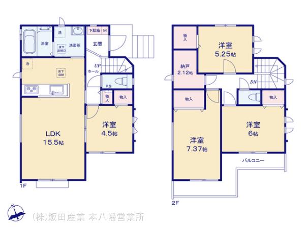 ハートフルタウン本八幡　市川市須和田2丁目388番の見取り図
