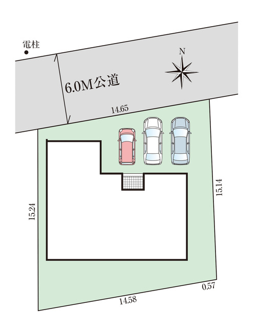 グラファーレ4352宇都宮市雀の宮４期１棟の見取り図