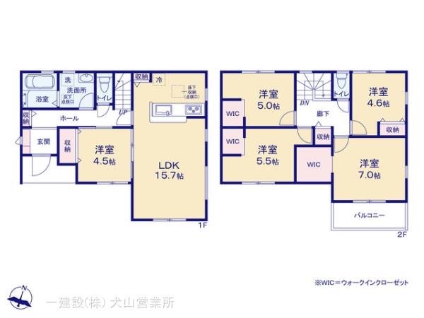 リーブルガーデン各務原市川島緑町三丁目の見取り図