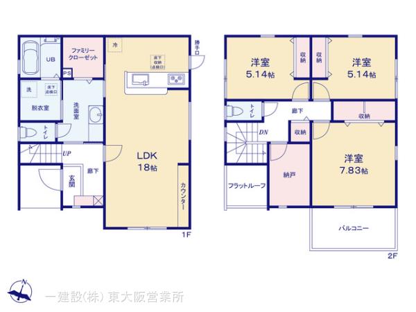 リーブルガーデン香芝市穴虫３期の見取り図