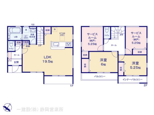 リーブルガーデン駿河区下島6期の見取り図