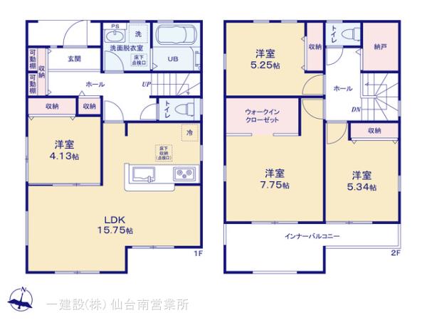 リーブルガーデン大和町吉岡3期の見取り図