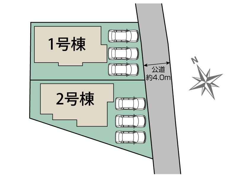 ブルーミングガーデン江南市前野町新田北２棟の見取り図