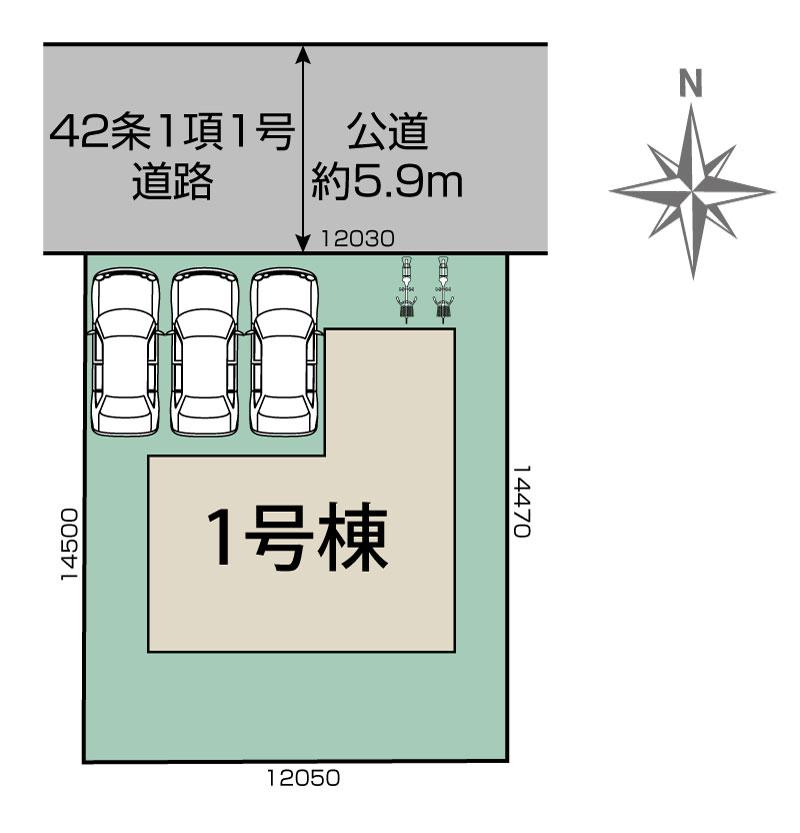 ブルーミングガーデン京都市左京区岩倉長谷町１棟の見取り図
