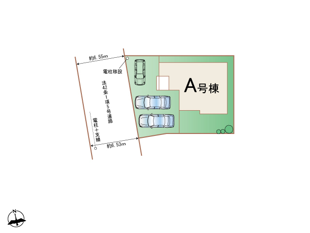 ハートフルタウン新富町128番の見取り図