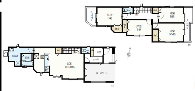 ハートフルタウン西亀有4丁目110番の見取り図
