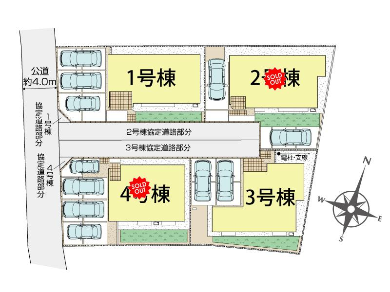 ブルーミングガーデン三島市谷田４棟の見取り図