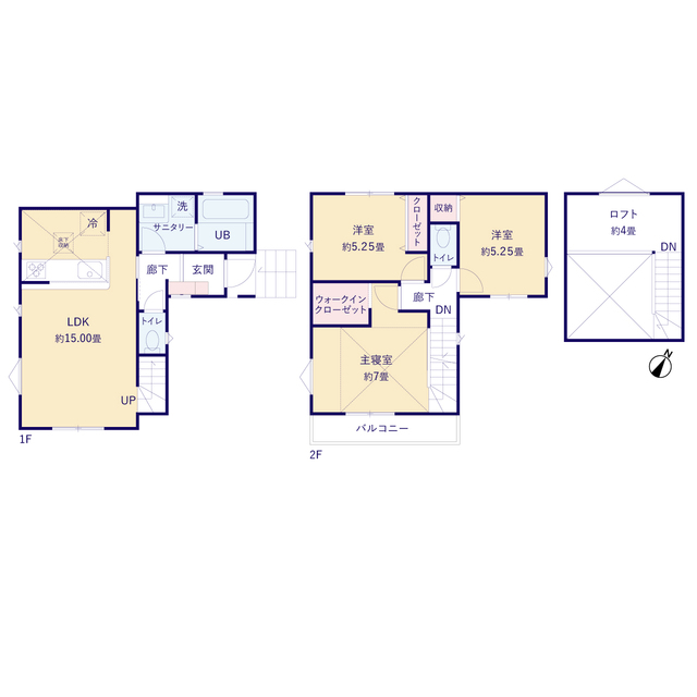 ティアラ4391狭山市水野２期２棟の見取り図