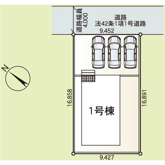 クレイドルガーデン前橋市関根町 第3の見取り図