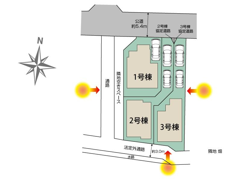 ブルーミングガーデン東村山市野口町３丁目３棟の見取り図