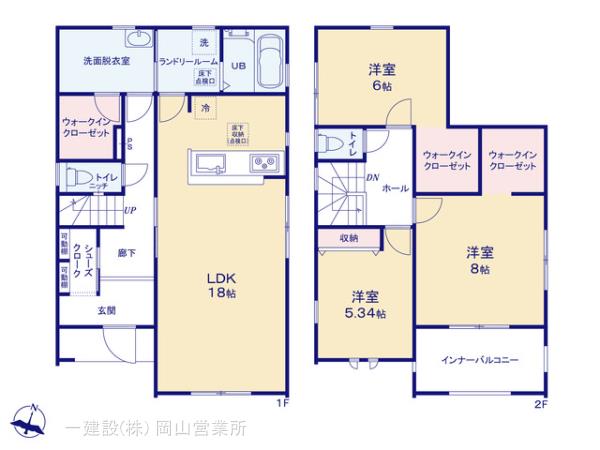 リーブルガーデン北区吉備津第３の見取り図