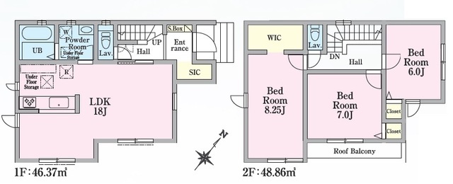 リナージュ新座道場１丁目　第１期の見取り図