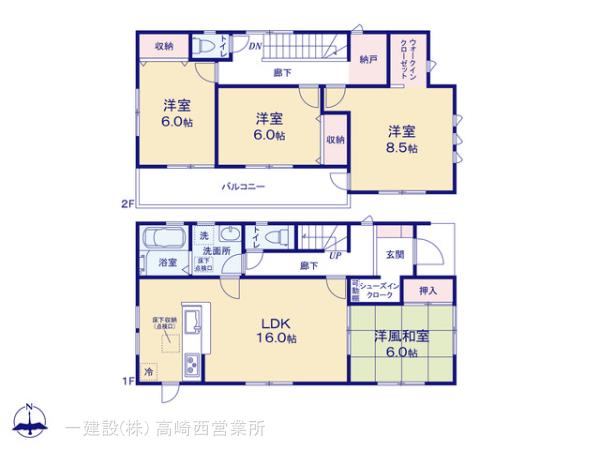 リーブルガーデン第１３渋川八木原の見取り図