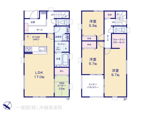 リーブルガーデン八重瀬町玻名城第２の見取り図