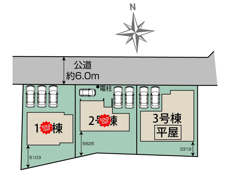 行田市棚田町3丁目3棟 区画図