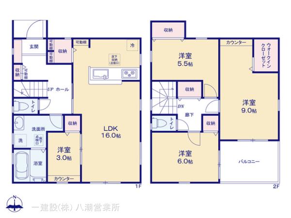リーブルガーデン三郷市鷹野17期の見取り図