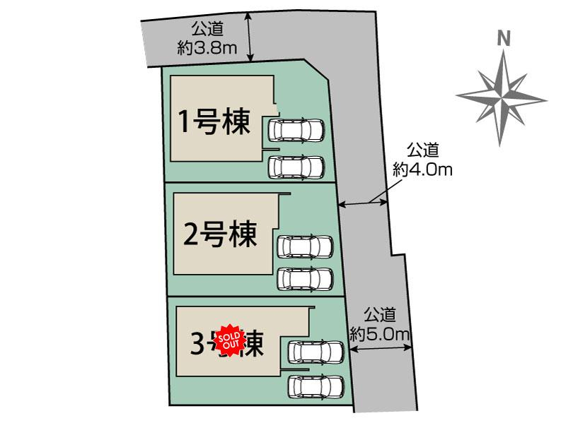 ブルーミングガーデン犬山市大字橋爪字上海３棟の見取り図