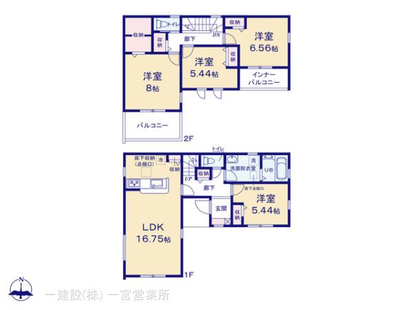 リーブルガーデンあま市篠田第２の見取り図