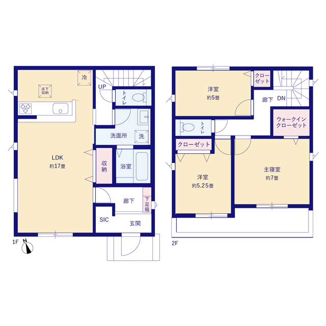 グラファーレ北名古屋市六ツ師８期４棟の見取り図