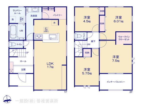 リーブルガーデン小郡市三沢の見取り図