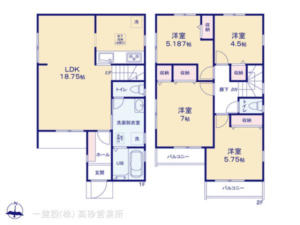 リーブルガーデン足立保木間１１期の見取り図