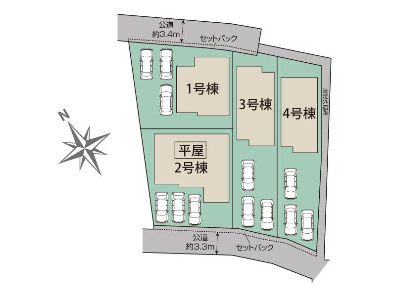 ブルーミングガーデン江南市江森町西４棟の見取り図