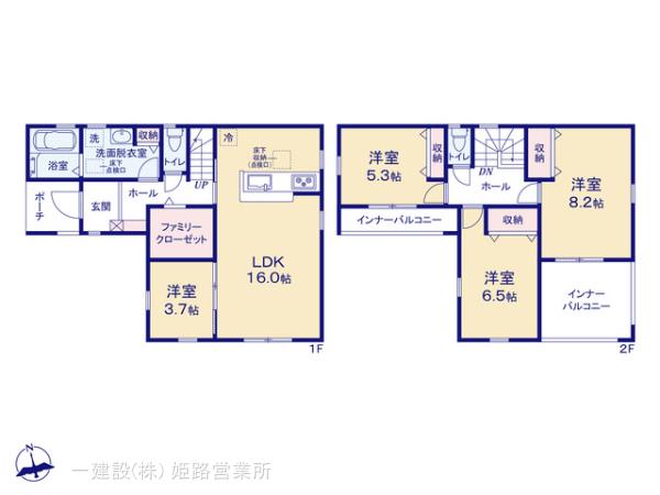 リーブルガーデン姫路市奥山４期の見取り図