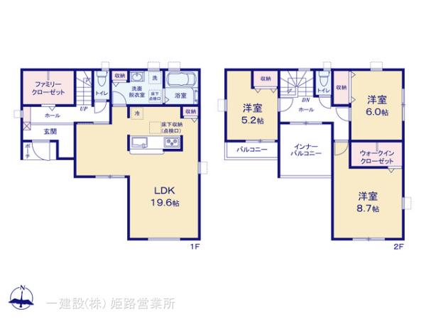 リーブルガーデン姫路市勝原区山戸2期の見取り図
