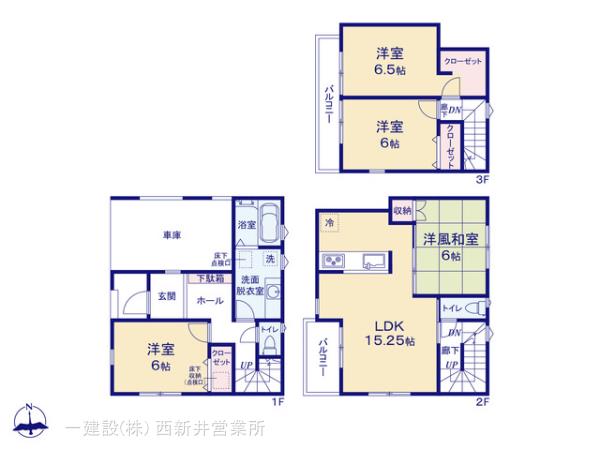 リーブルガーデン足立区谷在家６期の見取り図