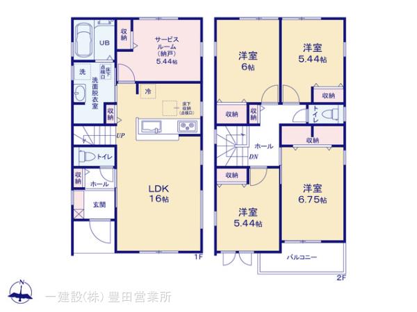 リーブルガーデン豊田市越戸町第２の見取り図