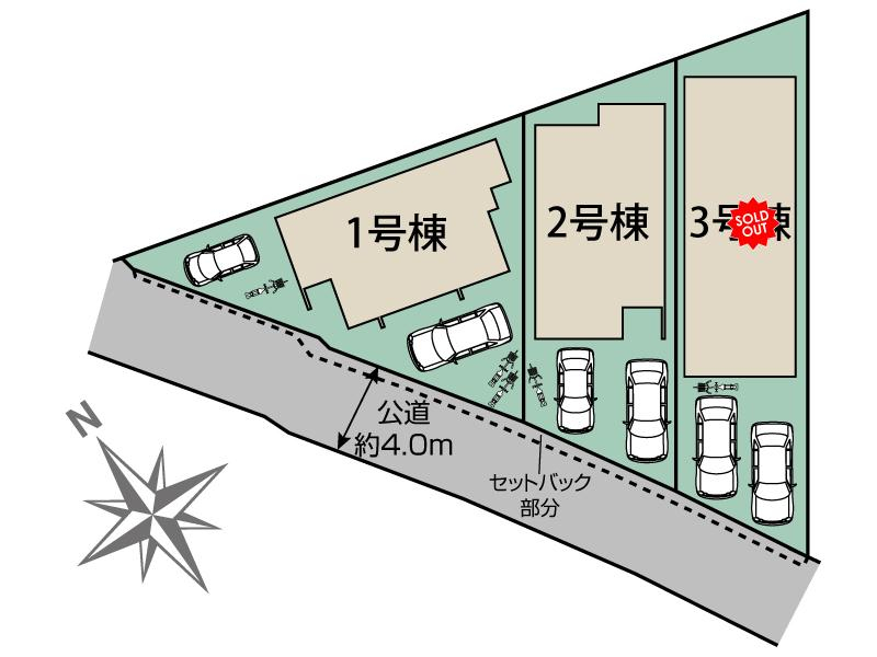 ブルーミングガーデン広島市安佐南区西原２丁目３棟の見取り図