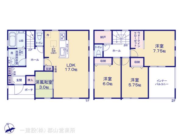 リーブルガーデン笹谷塗谷地の見取り図