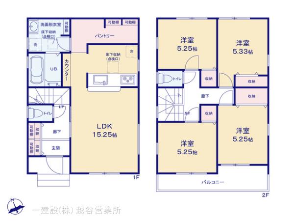 リーブルガーデン越谷市大泊第９の見取り図