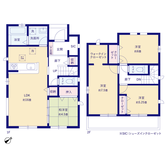 グラファーレ4324千葉市おゆみ野２期４棟の見取り図