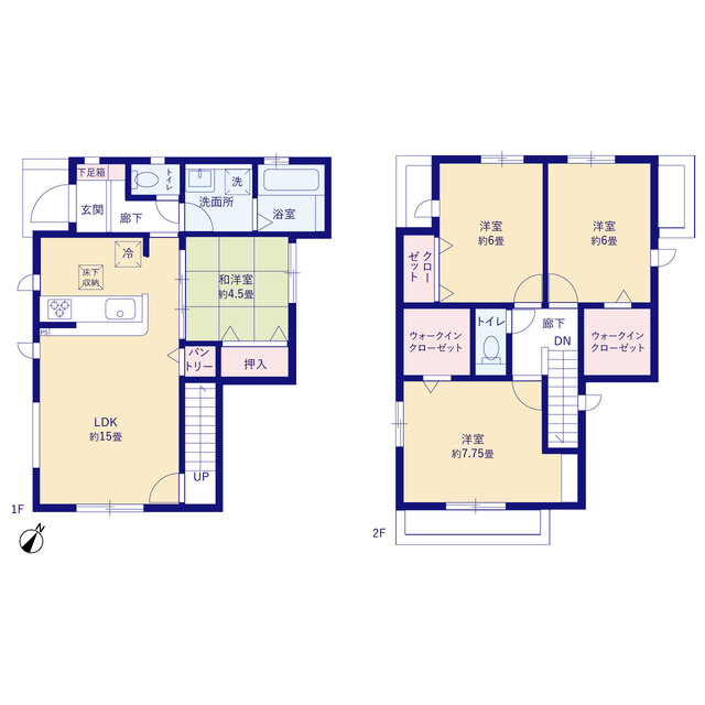 グラファーレ4313日野市西平山９期１棟の見取り図