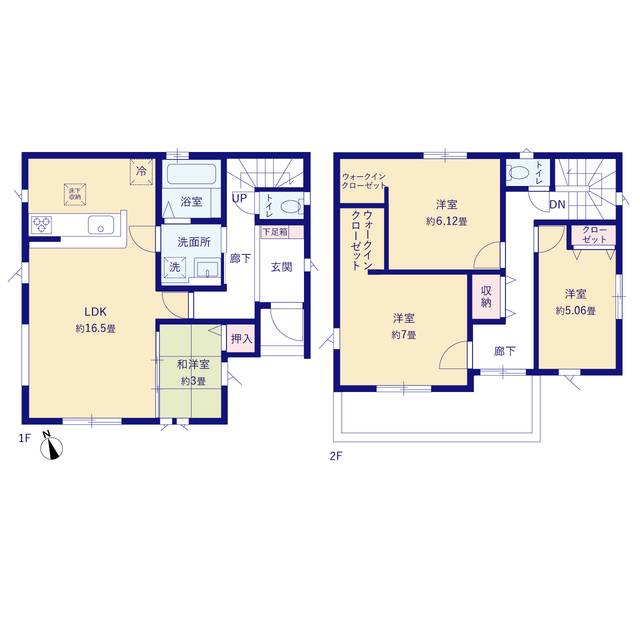 グラファーレ4208川口市東貝塚６期８棟の見取り図