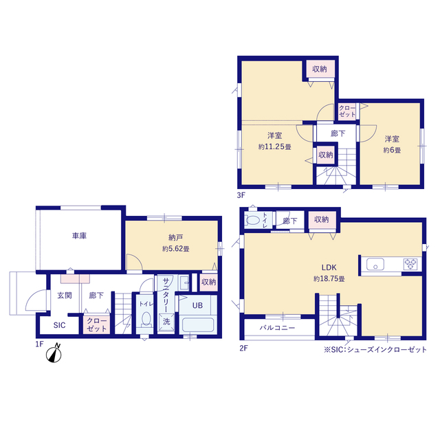 グラファーレ4311横浜市芹が谷９期１棟の見取り図