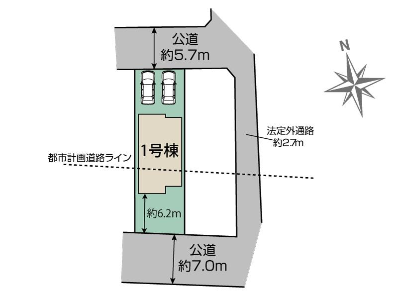 ブルーミングガーデン津島市南本町７丁目２棟の見取り図
