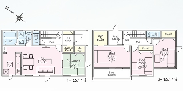 リナージュ前橋三河町二丁目　第１期の見取り図