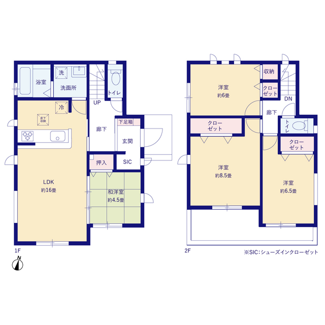 グラファーレ4220平塚市唐ヶ原２期１棟の見取り図