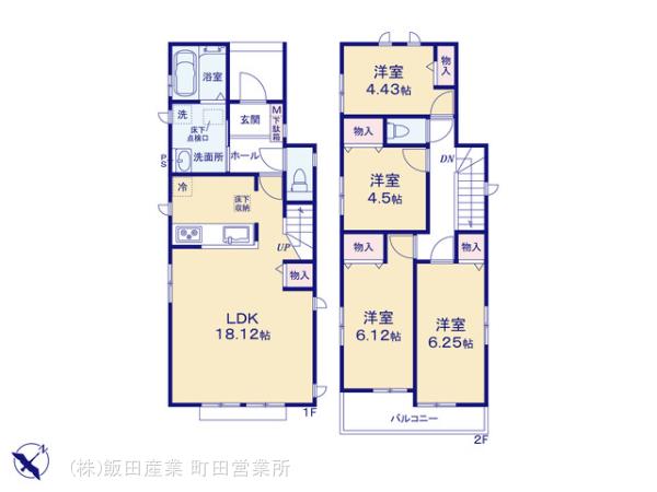 ハートフルタウン町田市本町田3450番198番の見取り図