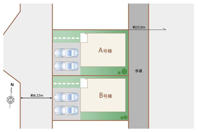 ハートフルタウン松陵2丁目6番の見取り図