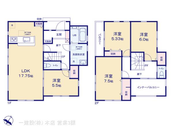 リーブルガーデン上尾市上第２の見取り図