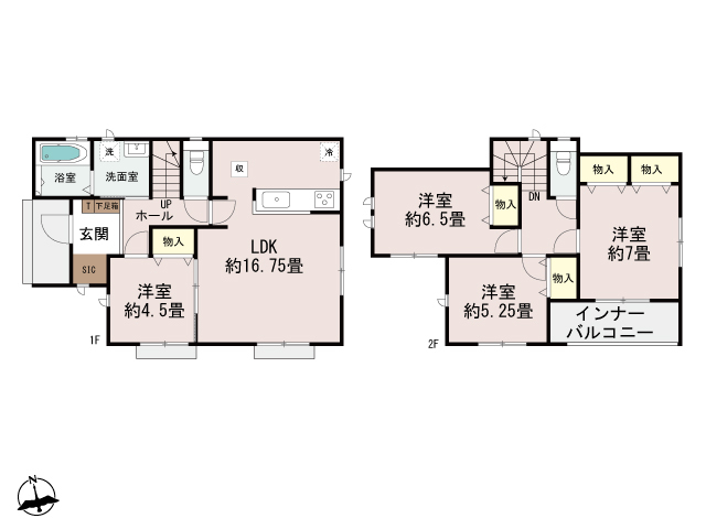 ハートフルタウン高崎市飯塚町731番の見取り図