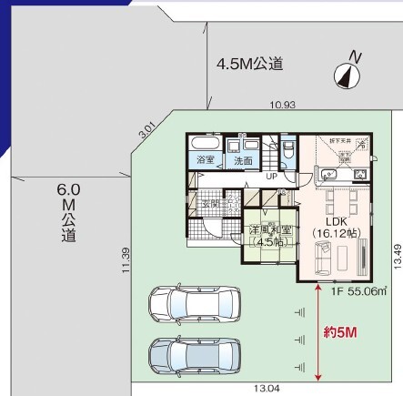 グラファーレ4360岡山市妹尾１棟の見取り図