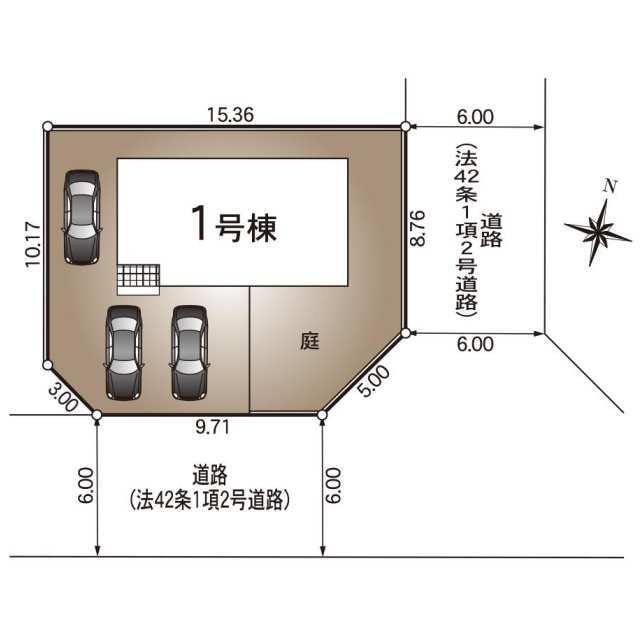 クレイドルガーデン松江市西川津町 第1の見取り図
