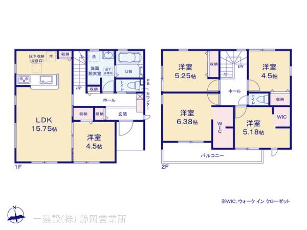 リーブルガーデン焼津市小川５期の見取り図
